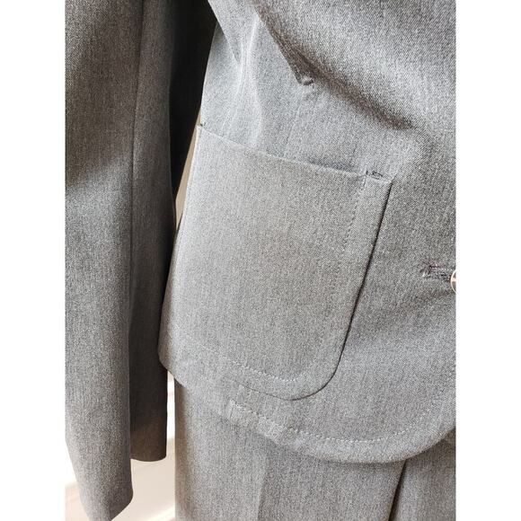 7th Avenue 2 Piece Suit Womens Size 12 Gray Super Stretch Polyester Straight Leg - Picture 14 of 16